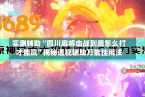 实测辅助“四川麻将血战到底怎么打才能赢”揭秘透视辅助万能挂用法