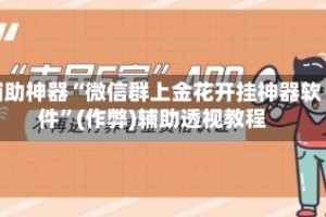 辅助神器“微信群上金花开挂神器软件”(作弊)辅助透视教程