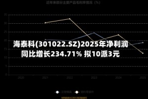 海泰科(301022.SZ)2025年净利润同比增长234.71% 拟10派3元