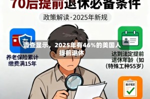 调查显示，2025年有46%的美国人提前退休