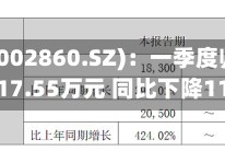 星帅尔(002860.SZ)：一季度归母净利润5717.55万元 同比下降11.08%