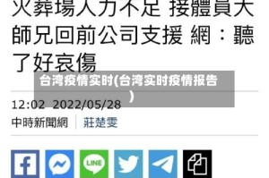 台湾疫情实时(台湾实时疫情报告)