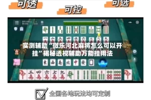 实测辅助“微乐河北麻将怎么可以开挂”揭秘透视辅助万能挂用法
