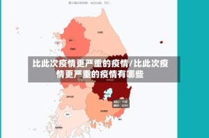 比此次疫情更严重的疫情/比此次疫情更严重的疫情有哪些