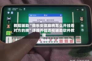 教程辅助“微乐安徽麻将怎么开挂看对方的牌”详细外挂透视辅助软件教程