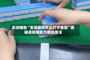 实测辅助“富豪麻将怎么打才能赢”揭秘透视辅助万能挂用法