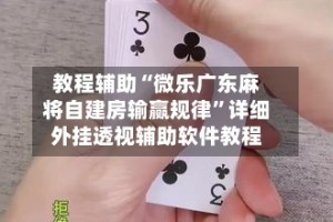 教程辅助“微乐广东麻将自建房输赢规律”详细外挂透视辅助软件教程