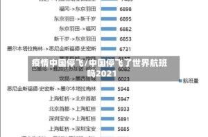 疫情中国停飞/中国停飞了世界航班吗2021