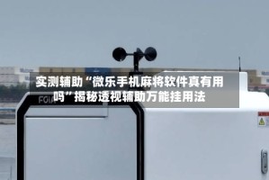 实测辅助“微乐手机麻将软件真有用吗”揭秘透视辅助万能挂用法