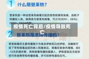 疫情死亡背后/疫情导致死亡