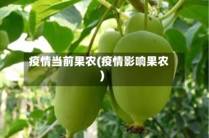 疫情当前果农(疫情影响果农)