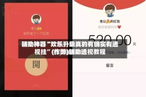辅助神器“欢乐升级真的有确实有透视挂”(作弊)辅助透视教程