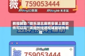 教程辅助“微乐湖北麻将安装上面软件可以赢”详细外挂透视辅助软件教程