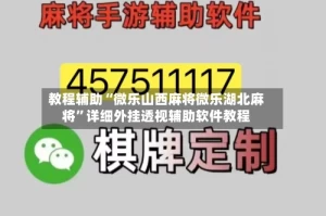 教程辅助“微乐山西麻将微乐湖北麻将”详细外挂透视辅助软件教程