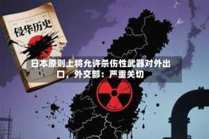 日本原则上将允许杀伤性武器对外出口，外交部：严重关切