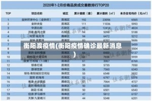 衡阳渡疫情(衡阳疫情确诊最新消息)