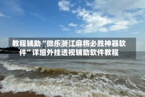 教程辅助“微乐浙江麻将必胜神器软件”详细外挂透视辅助软件教程