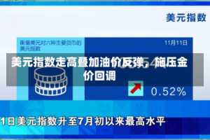 美元指数走高叠加油价反弹，施压金价回调