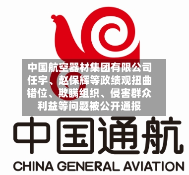 中国航空器材集团有限公司任宇、赵保辉等政绩观扭曲错位	、欺瞒组织、侵害群众利益等问题被公开通报-第1张图片