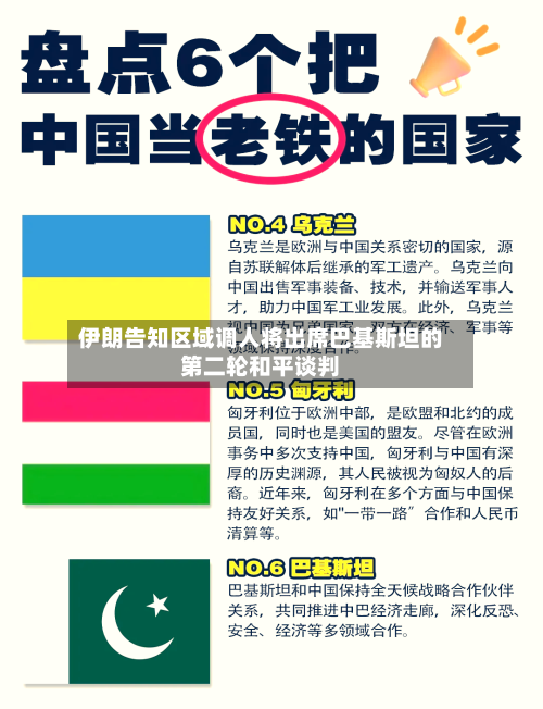 伊朗告知区域调人将出席巴基斯坦的第二轮和平谈判-第1张图片