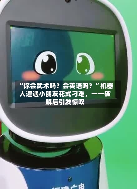 “你会武术吗？会英语吗？”机器人遭遇小朋友花式刁难，一一破解后引发惊叹-第3张图片