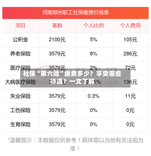 社保“第六险”缴费多少？享受哪些待遇？一文了解-第2张图片
