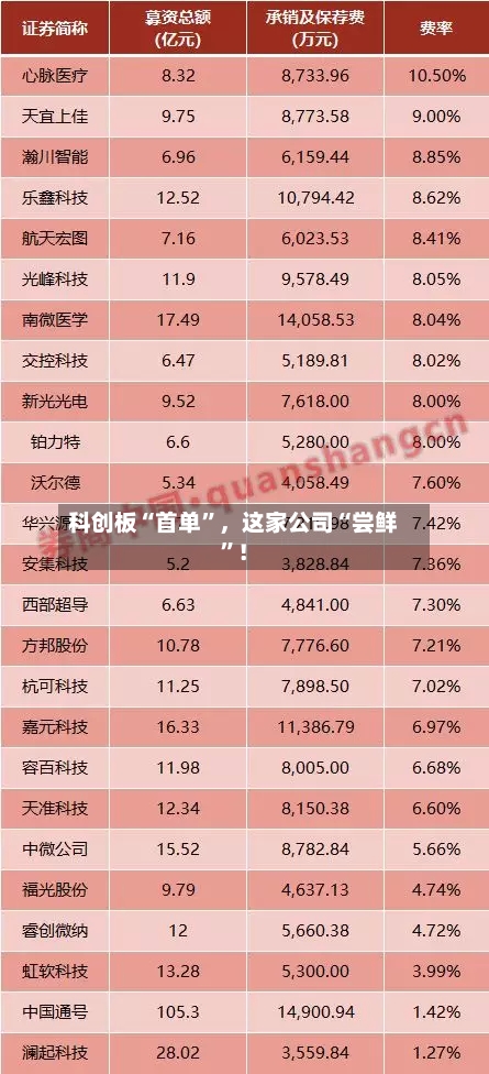 科创板“首单	”	，这家公司“尝鲜”！-第1张图片