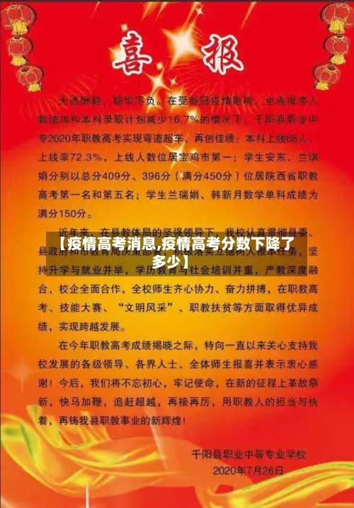 【疫情高考消息,疫情高考分数下降了多少】-第1张图片