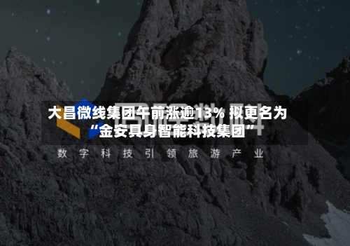 大昌微线集团午前涨逾13% 拟更名为“金安具身智能科技集团”-第1张图片