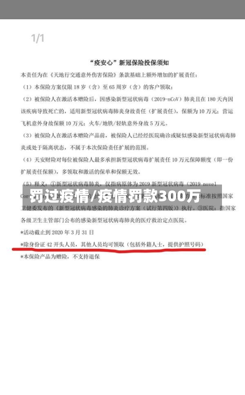 罚过疫情/疫情罚款300万-第1张图片