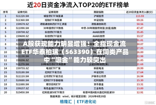 A股获现能力明显增强！全指现金流ETF华泰柏瑞（563390）在同类产品中“吸金”能力较突出-第3张图片