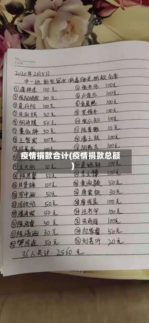疫情捐款合计(疫情捐款总额)-第1张图片