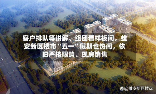 客户排队等讲解	、组团看样板间，雄安新区楼市“五一”假期也热闹，依旧严格限购、现房销售-第2张图片