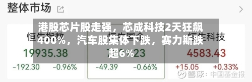 港股芯片股走强，芯成科技2天狂飙400%，汽车股集体下跌，赛力斯跌超6%-第1张图片