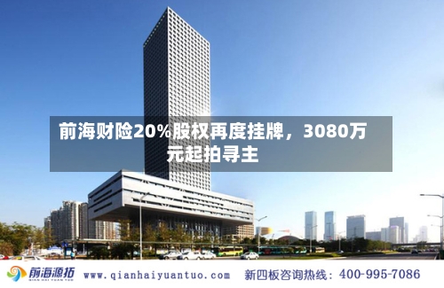 前海财险20%股权再度挂牌，3080万元起拍寻主-第3张图片