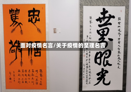 面对疫情名言/关于疫情的至理名言-第1张图片