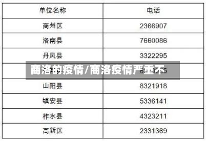 商洛的疫情/商洛疫情严重不-第1张图片