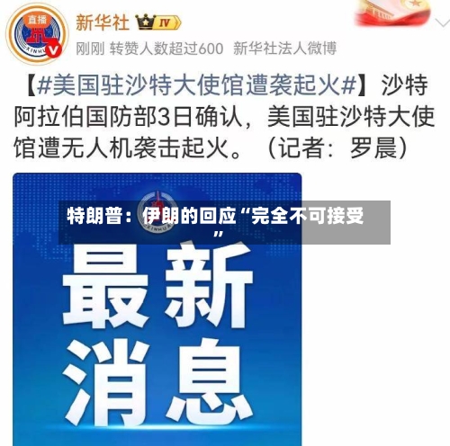 特朗普：伊朗的回应“完全不可接受	”-第2张图片