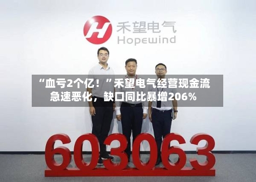 “血亏2个亿！”禾望电气经营现金流急速恶化，缺口同比暴增206%-第1张图片