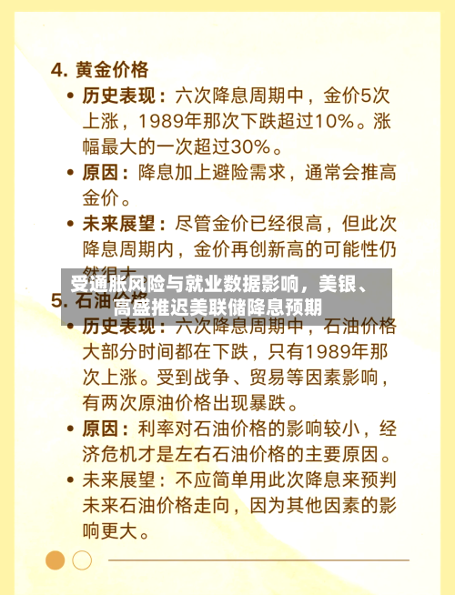受通胀风险与就业数据影响，美银、高盛推迟美联储降息预期-第2张图片
