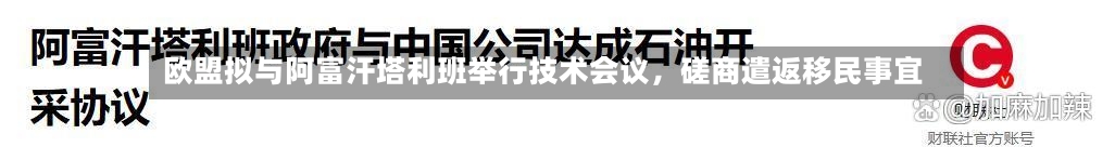 欧盟拟与阿富汗塔利班举行技术会议	，磋商遣返移民事宜-第1张图片