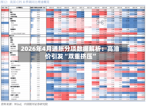 2026年4月通胀分项数据解析：高油价引发“双重挤压	”-第1张图片
