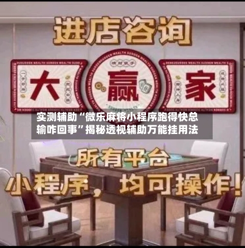 实测辅助“微乐麻将小程序跑得快总输咋回事”揭秘透视辅助万能挂用法-第2张图片