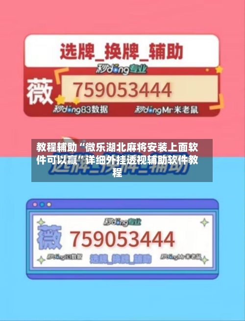 教程辅助“微乐湖北麻将安装上面软件可以赢”详细外挂透视辅助软件教程-第1张图片