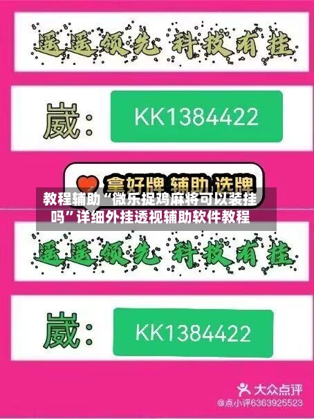教程辅助“微乐捉鸡麻将可以装挂吗”详细外挂透视辅助软件教程-第1张图片