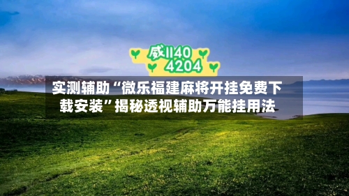 实测辅助“微乐福建麻将开挂免费下载安装	”揭秘透视辅助万能挂用法-第2张图片