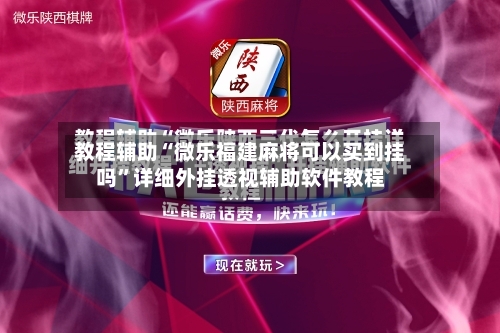 教程辅助“微乐福建麻将可以买到挂吗”详细外挂透视辅助软件教程-第3张图片