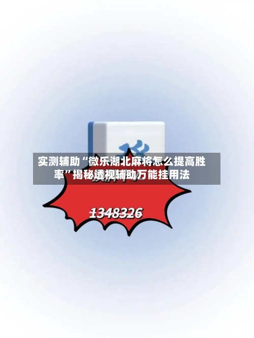 实测辅助“微乐湖北麻将怎么提高胜率”揭秘透视辅助万能挂用法-第3张图片