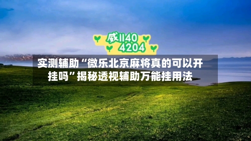 实测辅助“微乐北京麻将真的可以开挂吗	”揭秘透视辅助万能挂用法-第1张图片