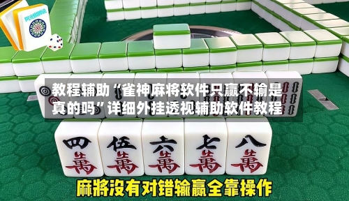 教程辅助“雀神麻将软件只赢不输是真的吗”详细外挂透视辅助软件教程-第3张图片